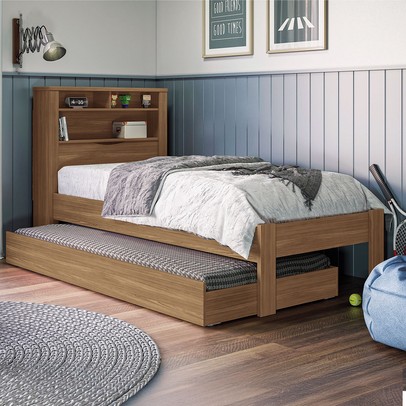 Cama Solteiro Bicama Invicta 1 Porta com Baú Jatoba - Santos Andirá