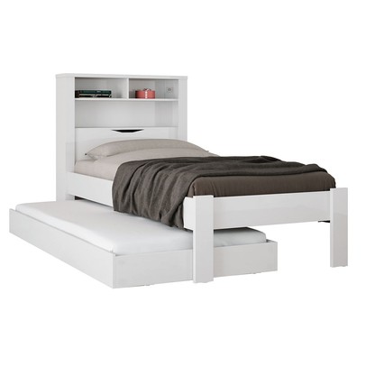 Cama Solteiro Bicama Invicta 1 Porta com Baú Branco - Santos Andirá