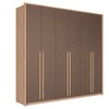 Guarda-Roupa Casal Genova 6 Portas 4 Gavetas Wood/Terracota 165212 - Santos Andirá