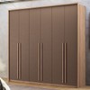 Guarda-Roupa Casal Genova 6 Portas 4 Gavetas Wood/Terracota 165212 - Santos Andirá