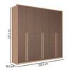 Guarda-Roupa Casal Genova 6 Portas 4 Gavetas Wood/Terracota 165212 - Santos Andirá