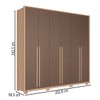 Guarda-Roupa Casal Genova 6 Portas 4 Gavetas Wood/Terracota - Santos Andirá