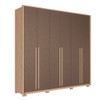 Guarda-Roupa Casal Genova 6 Portas 4 Gavetas Wood/Terracota - Santos Andirá