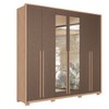 Guarda-Roupa Casal Genova 6 Portas 4 Gavetas com Espelho Wood/Terracota - Santos Andirá
