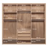 Guarda-Roupa Casal Torino 6 Portas 5 Gavetas Wood/Terracota - Santos Andirá