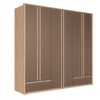 Guarda-Roupa Casal Torino 6 Portas 5 Gavetas Wood/Terracota - Santos Andirá