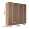 Guarda-Roupa Casal Torino 6 Portas 5 Gavetas Wood/Terracota - Santos Andirá