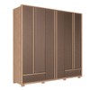 Guarda-Roupa Casal Torino 6 Portas 5 Gavetas Wood/Terracota 163112 - Santos Andirá