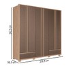 Guarda-Roupa Casal Torino 6 Portas 5 Gavetas Wood/Terracota 163112 - Santos Andirá