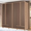 Guarda-Roupa Casal Torino 6 Portas 5 Gavetas Wood/Terracota 163112 - Santos Andirá