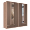 Guarda-Roupa Casal Torino 6 Portas 5 Gavetas com Espelho Wood/Terracota - Santos Andirá
