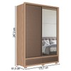 Guarda-Roupa Solteiro Volpe 2 Portas 4 Gavetas Wood/Terracota 163712 - Santos Andirá