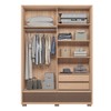 Guarda-Roupa Solteiro Volpe 2 Portas 4 Gavetas Wood/Terracota 163712 - Santos Andirá