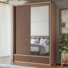 Guarda-Roupa Solteiro Volpe 2 Portas 4 Gavetas Wood/Terracota 163712 - Santos Andirá