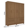 Guarda-Roupa Casal Curitiba 8 Portas 4 Gavetas Jatoba - Santos Andirá
