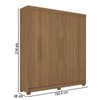 Guarda-Roupa Casal Toledo 6 Portas 2 Gavetas Jatoba - Santos Andirá