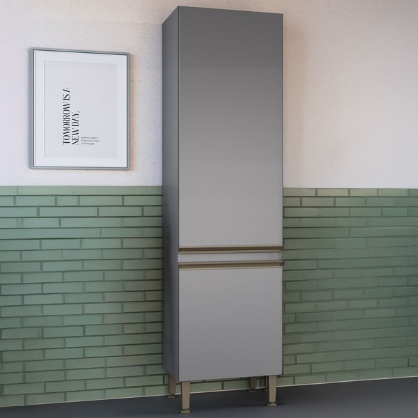 Paneleiro Greta 2 Portas Cinza - Irm Móveis