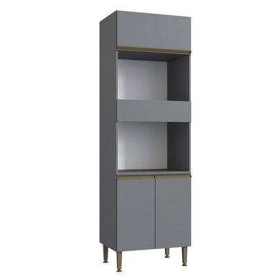 Torre Quente Greta 4 Portas 1 Prateleira Cinza - Irm Móveis