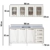 Cozinha Compacta de Aço Star New 7 Portas 4 Gavetas com Vidro Branco - Telasul