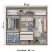 Guarda-Roupa Casal Jade 6 Portas 3 Gavetas com Espelho Rústico/Off White - Henn