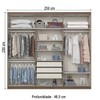 Guarda-Roupa Casal Jade 6 Portas 3 Gavetas com Espelho Castanho - Henn