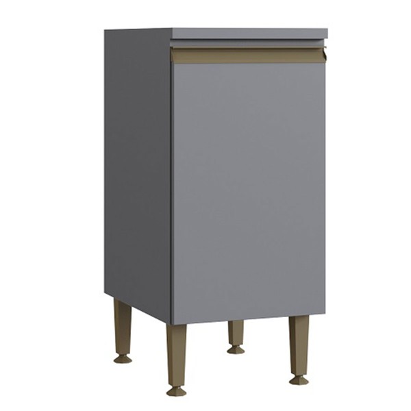 Balcão de Cozinha Greta 1 Porta 1 Prateleira Cinza - Irm Móveis