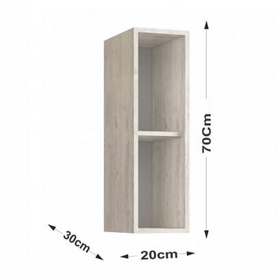Armário Aéreo Cozinha 20 Cm Greta 1 Prateleira Crema - Irm Móveis