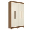 Guarda-Roupa Solteiro Sarandi 4 Portas 2 Gavetas Jatoba/Areia - Santos Andirá