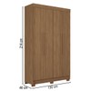 Guarda-Roupa Solteiro Sarandi 4 Portas 2 Gavetas Jatoba - Santos Andirá