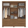 Guarda-Roupa Casal Morretes 3 Portas 9 Gavetas Jatoba - Santos Andirá