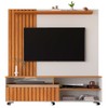 Estante para TV Até 65 Polegadas Havana 1 Gaveta Ripado Off White/Nature - Giga Móveis