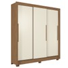 Guarda-Roupa Casal Maringá 3 Portas 2 Gavetas Jatoba/Areia - Santos Andirá