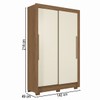 Guarda-Roupa Solteiro Lapa 2 Portas 2 Gavetas Jatoba/Areia - Santos Andirá