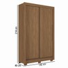 Guarda-Roupa Solteiro Lapa 2 Portas 2 Gavetas Jatoba - Santos Andirá