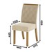 Mesa de Jantar 4 Lugares Viana Nature/Off White/Linho - Pnr Móveis