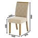 Mesa de Jantar 4 Lugares Alabama Nature/Off White/Linho - Pnr Móveis