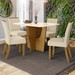 Mesa de Jantar 4 Lugares Alabama Nature/Off White/Linho - Pnr Móveis