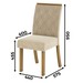 Mesa de Jantar 6 Lugares Alabama Nature/Off White/Linho - Pnr Móveis