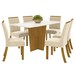 Mesa de Jantar 6 Lugares Alabama Nature/Off White/Linho - Pnr Móveis