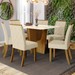 Mesa de Jantar 6 Lugares Alabama Nature/Off White/Linho - Pnr Móveis