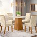 Mesa de Jantar 4 Lugares Carina Nature/Off White/Linho Se79 - Pnr Móveis