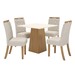 Mesa de Jantar 4 Lugares Carina Nature/Off White/Linho - Pnr Móveis