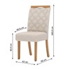 Mesa de Jantar 4 Lugares Carina Nature/Off White/Linho - Pnr Móveis