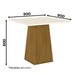 Mesa de Jantar 4 Lugares Alcaida Nature/Off White/Linho - Pnr Móveis