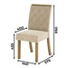 Mesa de Jantar 4 Lugares Alcaida Nature/Off White/Linho - Pnr Móveis