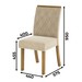 Mesa de Jantar 4 Lugares Katy Nature/Off White/Linho - Pnr Móveis