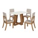 Mesa de Jantar 4 Lugares Sales/Milla com Vidro Nature/Off White/Linho - Pnr Móveis