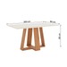 Mesa de Jantar 6 Lugares Sales com Vidro Nature/Off White/Bege - Pnr Móveis
