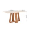 Mesa de Jantar 6 Lugares Sales Nature/Off White/Linho - Pnr Móveis