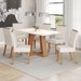 Mesa de Jantar 6 Lugares Sales Nature/Off White/Linho - Pnr Móveis
